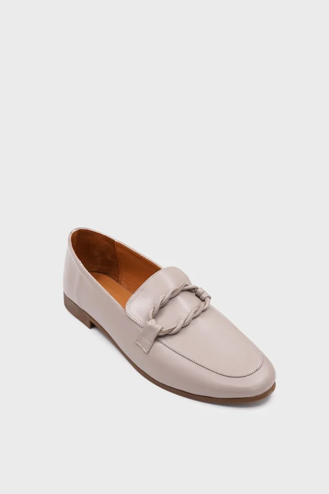 SKL-022 Mink Leather Women's Ballerinas