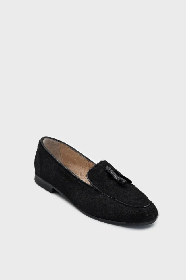 SKL-030 Black Suede Women's Flat