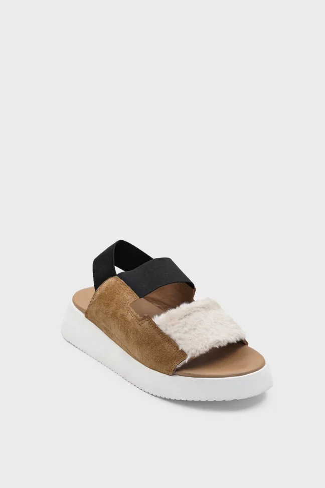 SKD-032 Brown Suede Women's Sandals
