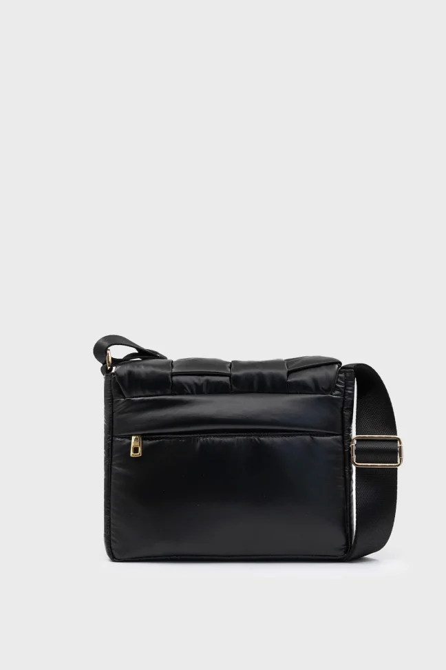 SCO-031 Black Textile Cassette Crossbody Shoulder Bag