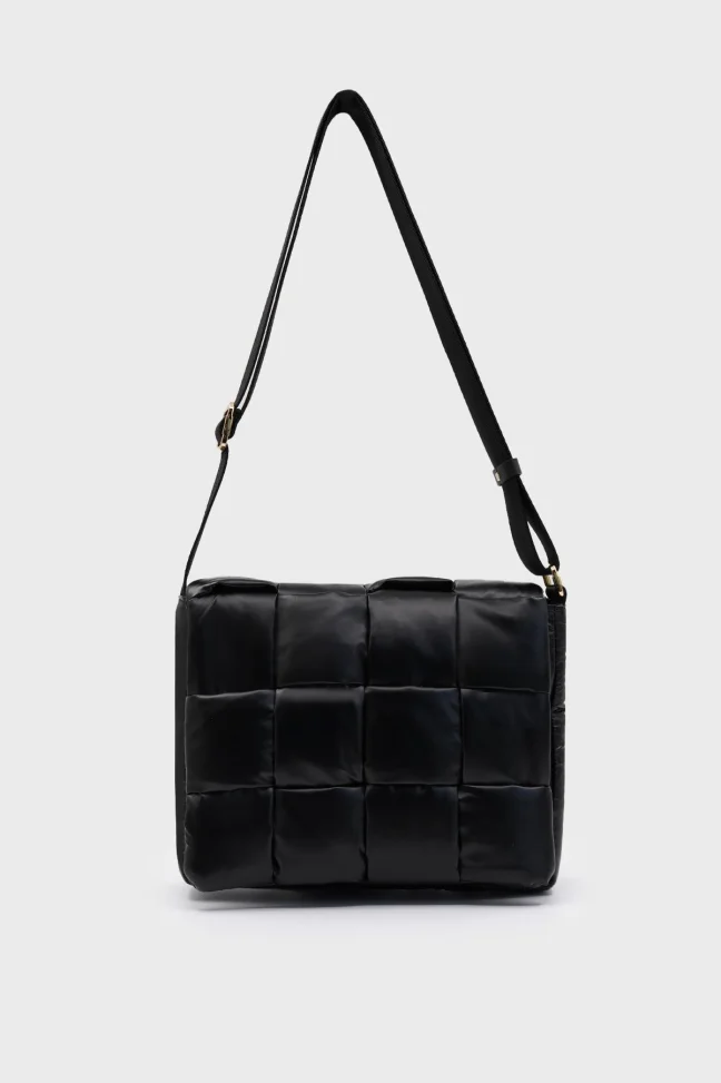 SCO-031 Black Textile Cassette Crossbody Shoulder Bag