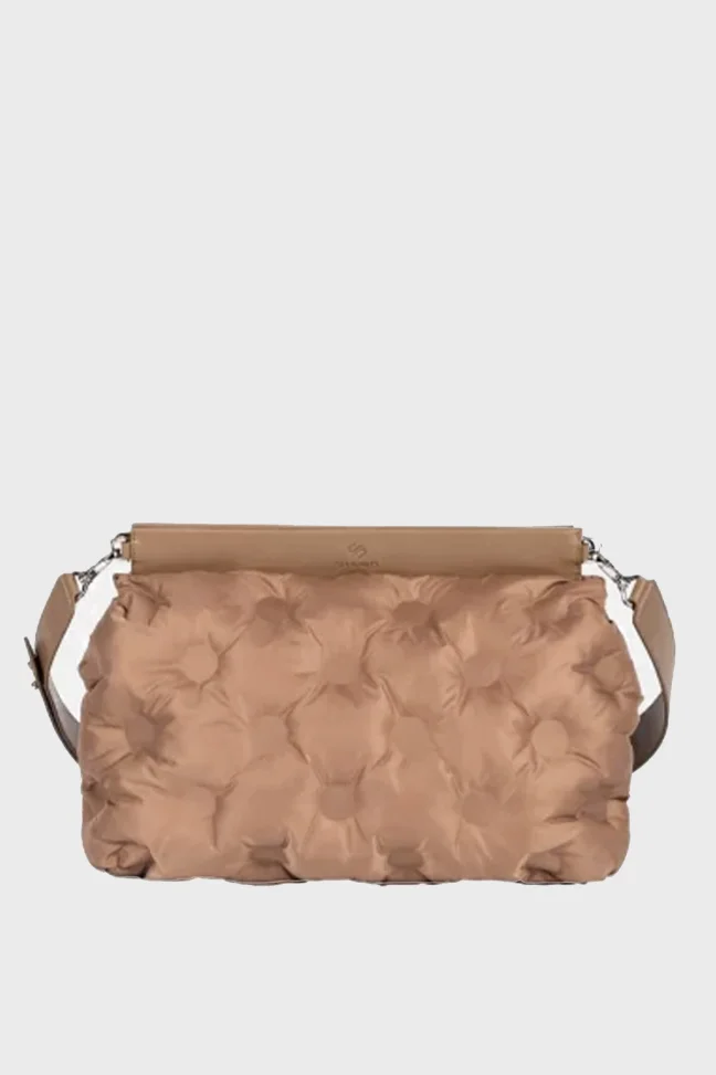 Warm beige clutch bag on sale